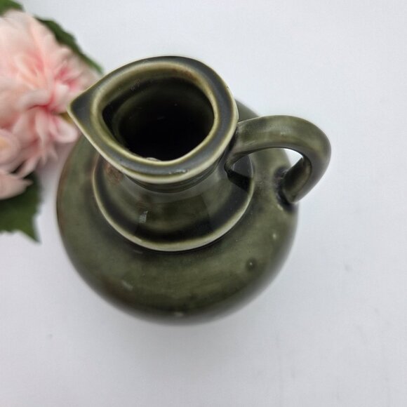 Vintage Small Irish Green Poteen Jug from Knock Pottery Mid Century Pitcher - Picture 5 of 9